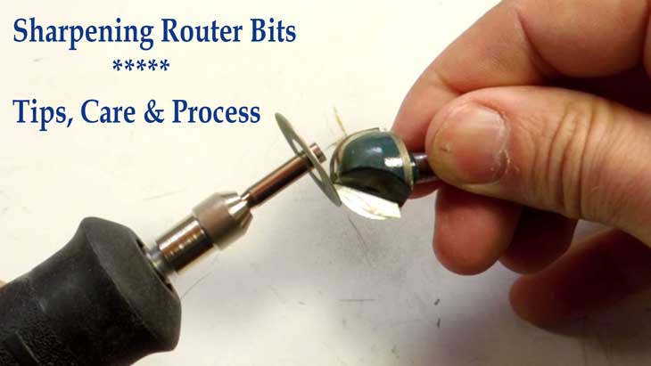 Sharpening router bits